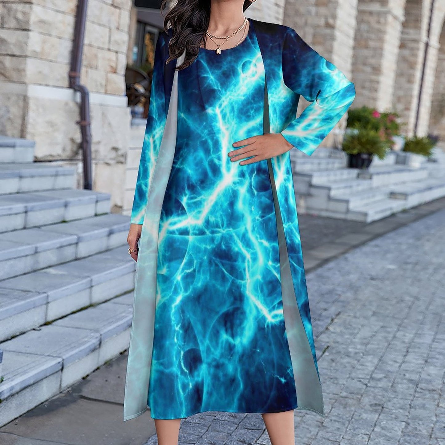 Lightning on Long Dress Set