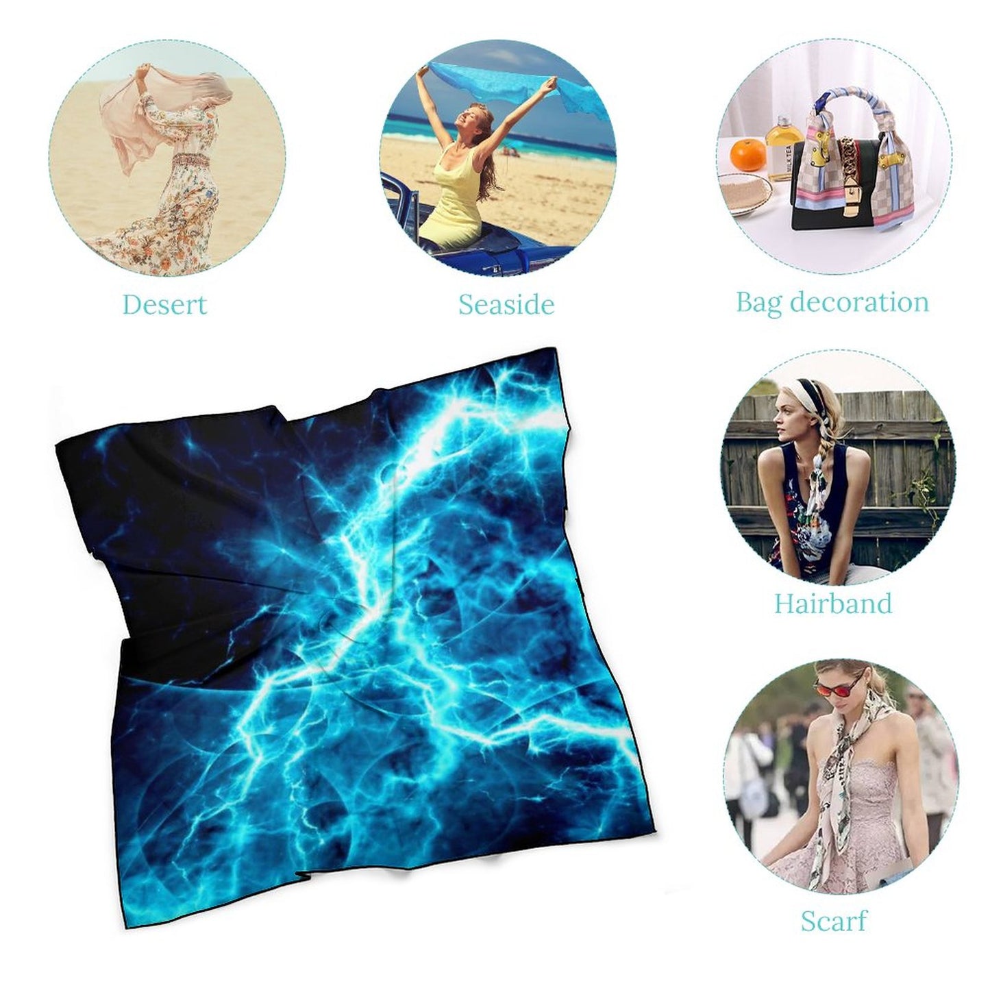 Lightning on Women's Scarf