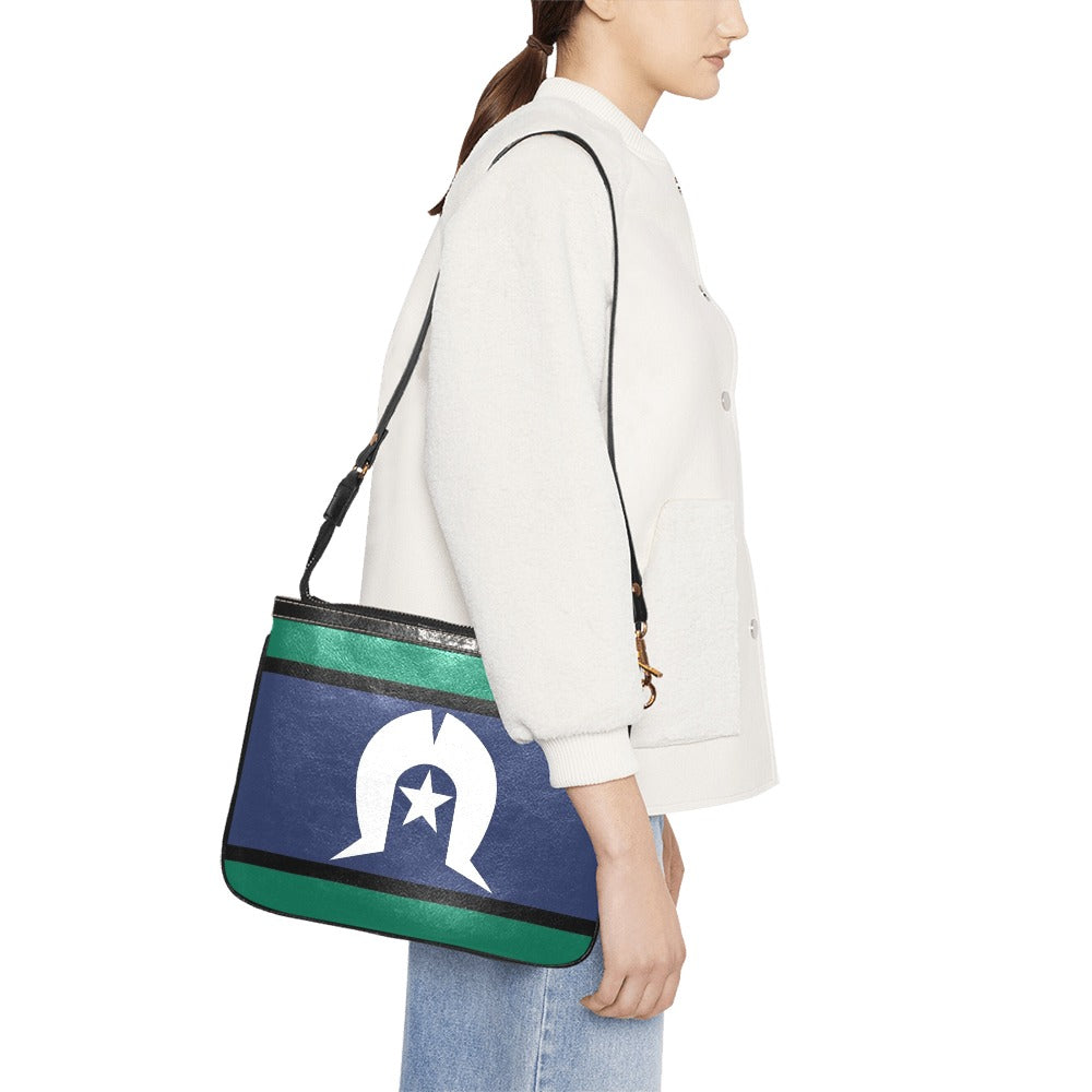 Torres Strait Flag on Small Shoulder Bag