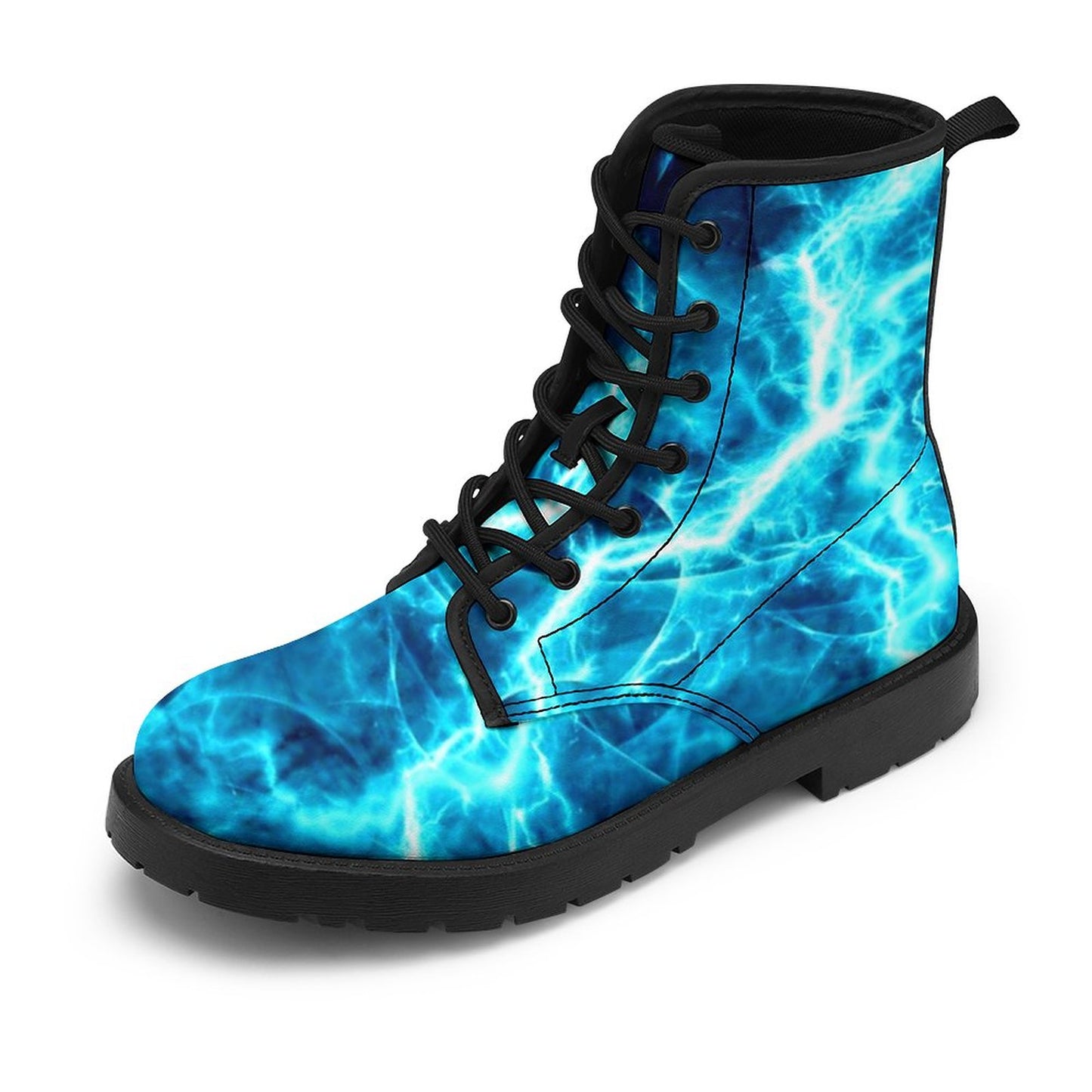 Lightning on Unisex Martin Boots