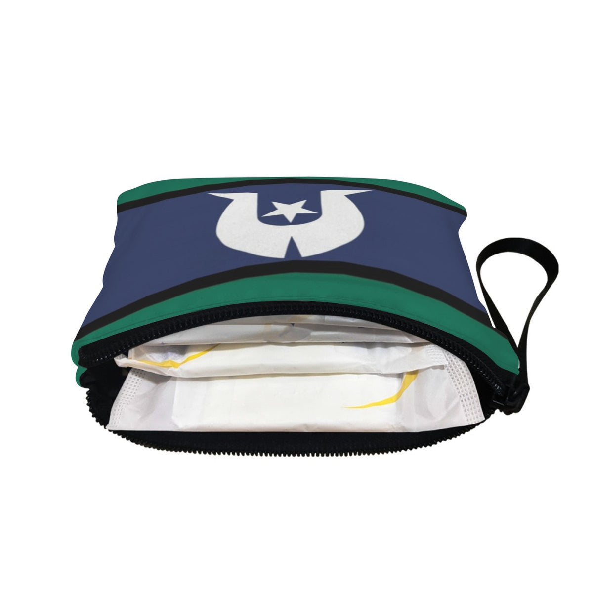 Torres Strait Flag on Carry-All Pouch 7''x5''