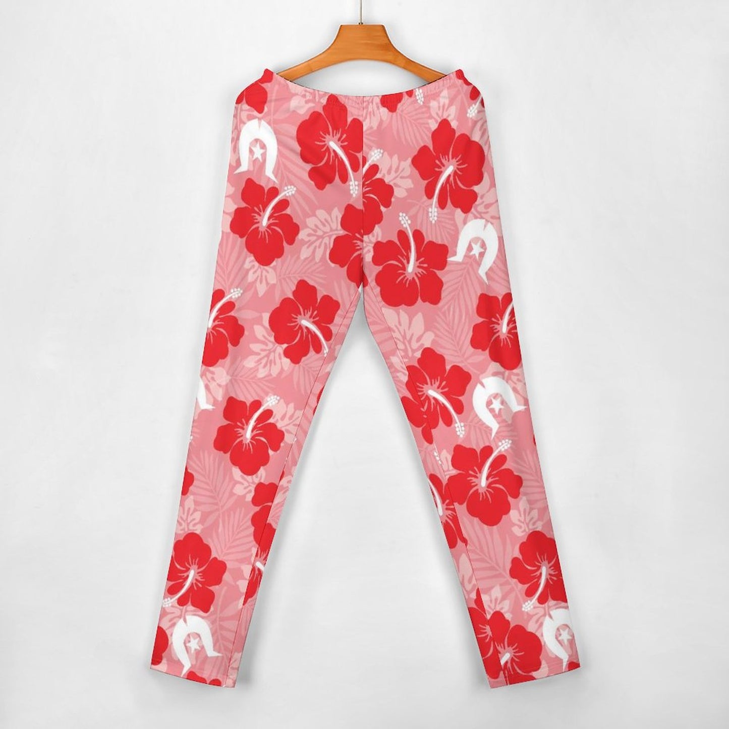Hibiscus flowers with Dhari (Royal Pink) on  Diagonal Shoulder Two Piece Set