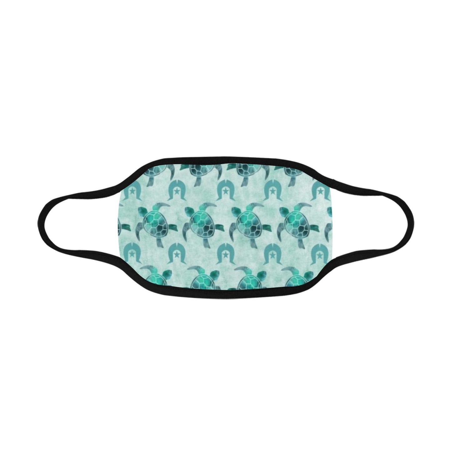 Aqua Turtle Pattern on Fabric facemask (30 PCS Filters Included)