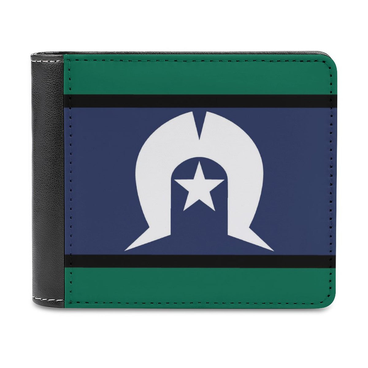 Torres Strait flag on PU Leather Wallets
