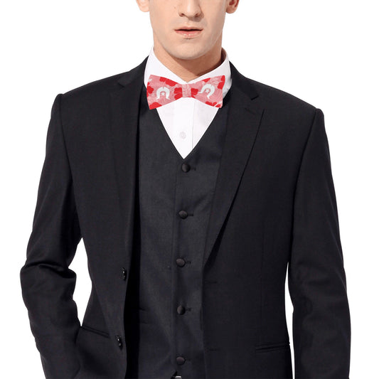 Hibiscus flowers with Dhari (Royal Pink) on Men's Bowtie