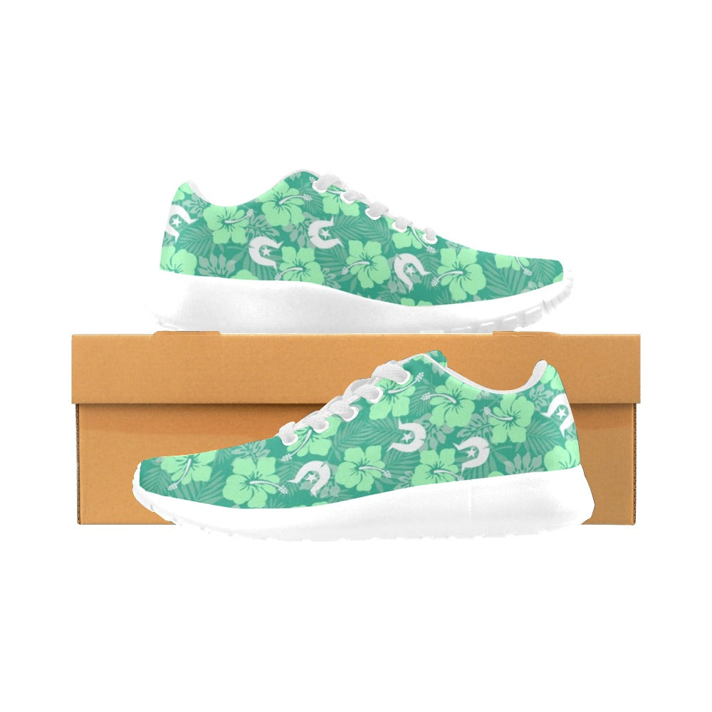 Hibiscus flowers with Dhari (Royal mint) on Kid's Sneakers