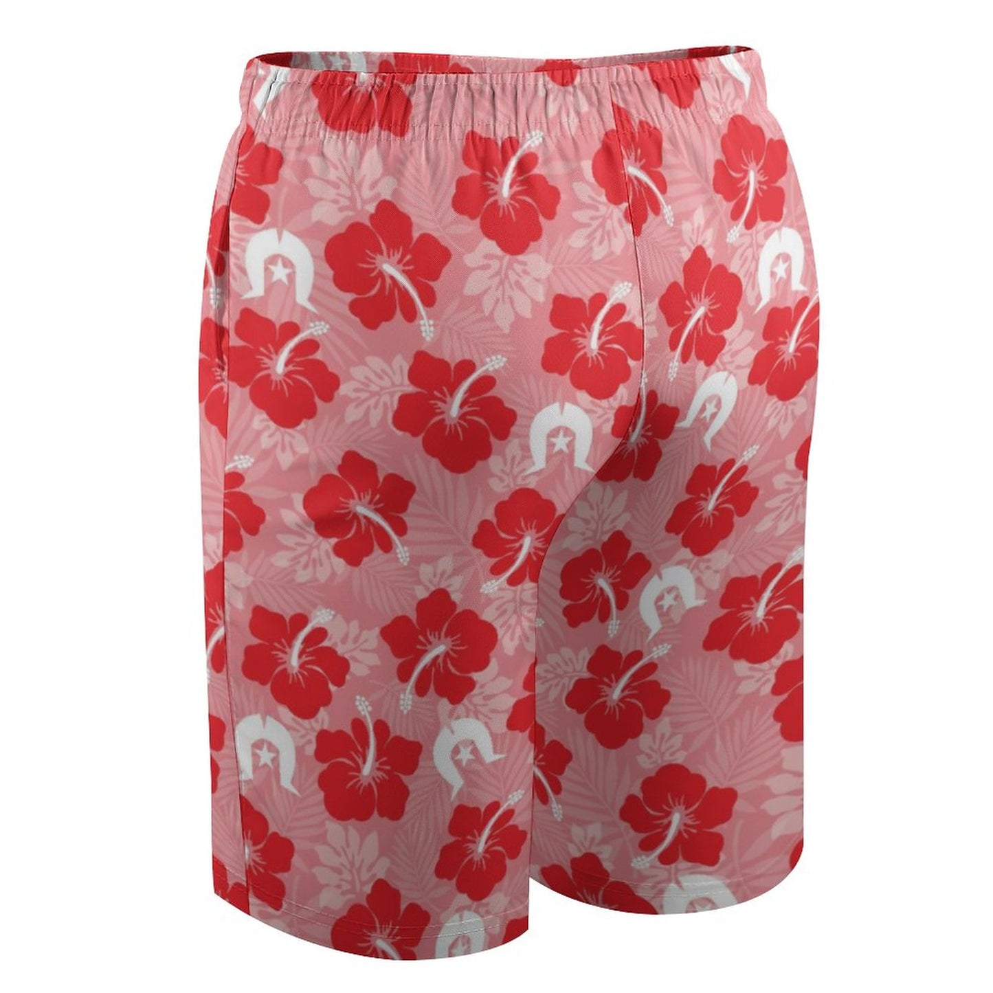 Hibiscus flowers with Dhari (Royal Pink) on Kid's Beach Pants