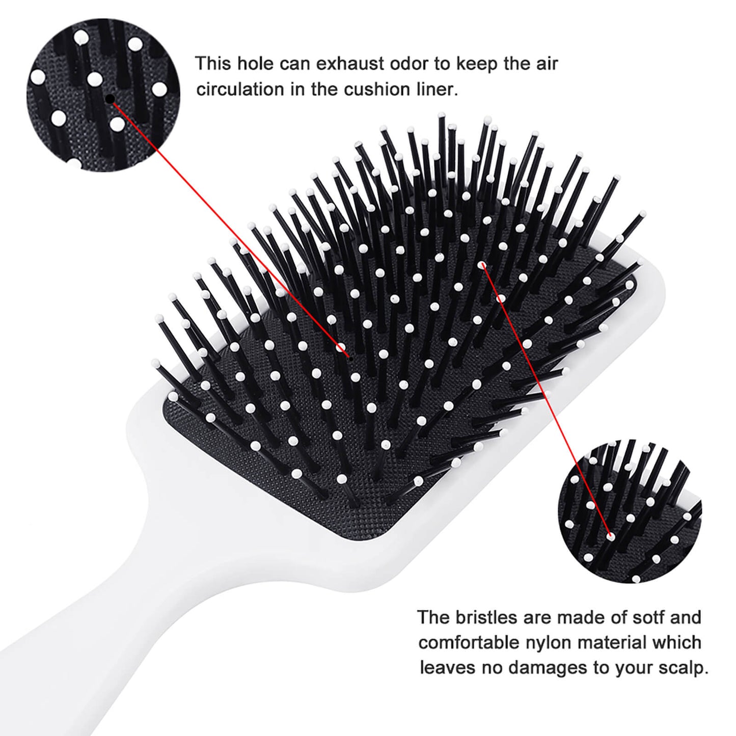 Hibiscus flowers with Dhari (Royal blue) on Air Cushion Brush