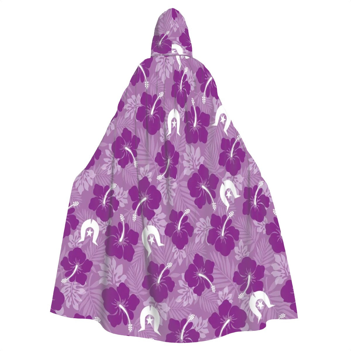 Hibiscus flowers with Dhari (Royal purple) on Hooded Cloak