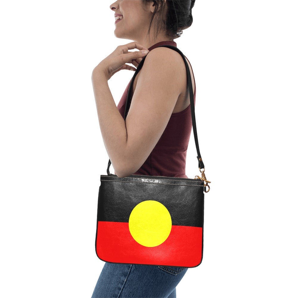 Aboriginal flag on on Small Shoulder Bag