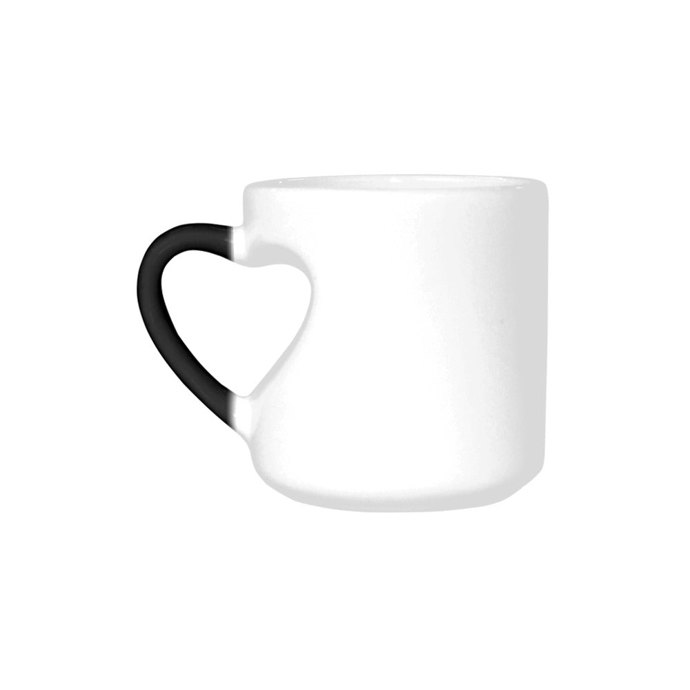 Aboriginal flag with LOVE on Heart-shaped Morphing Mug