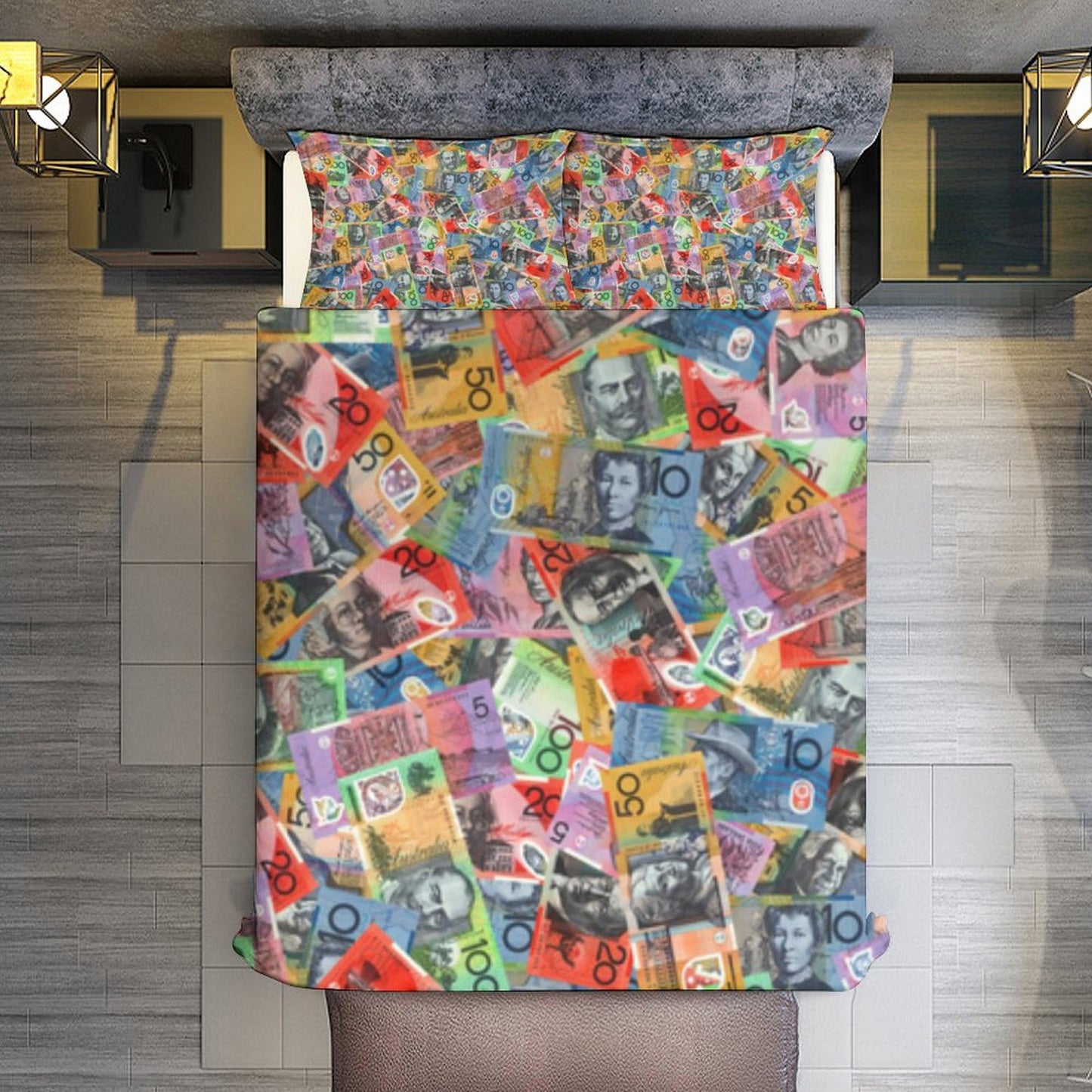 Australian dollars on 3-Piece Bedding Set-90"x90"/ 229x229cm