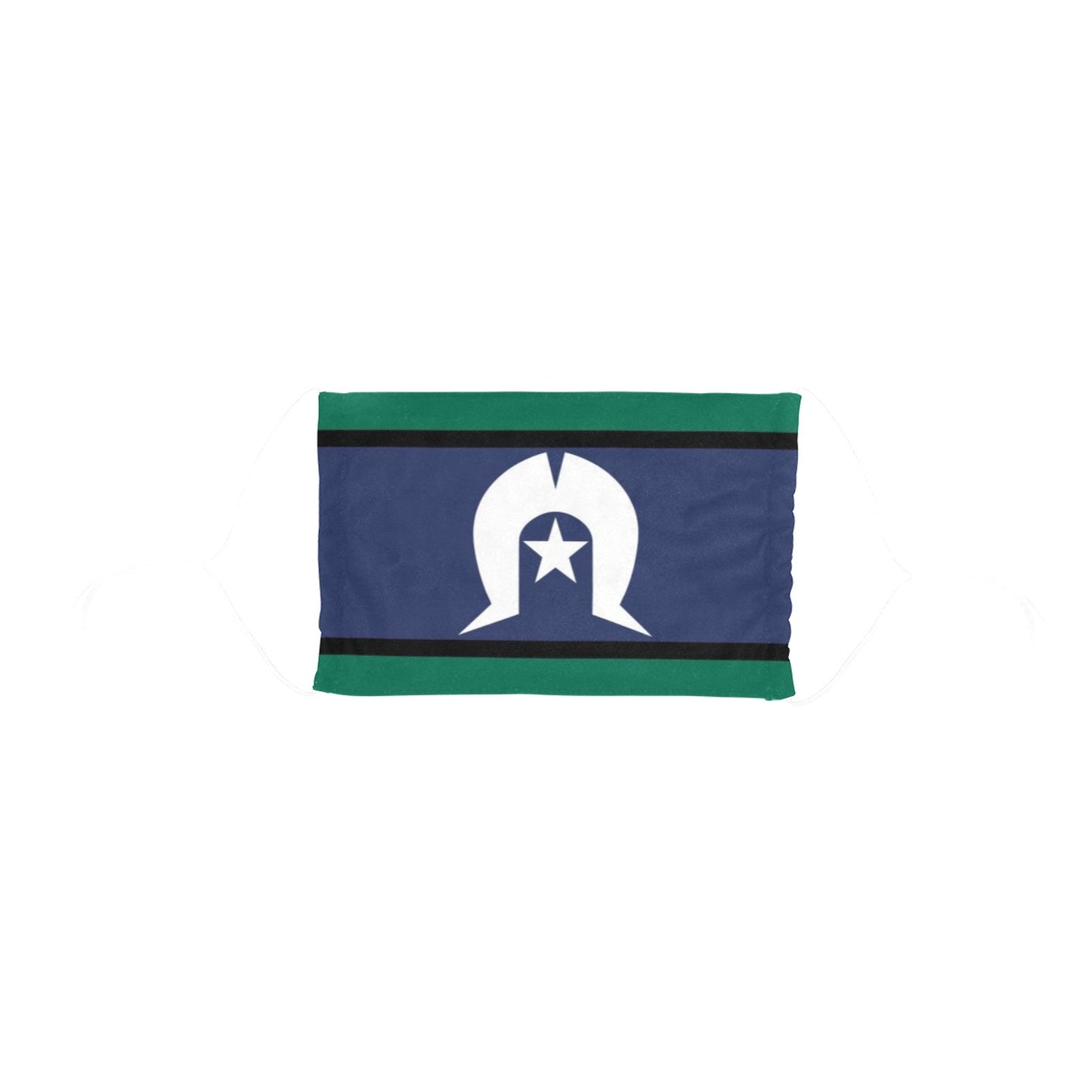 Torres Strait flag on Cotton Dust Cover with Adjustable Strip (ModelM07) (Made In AUS)
