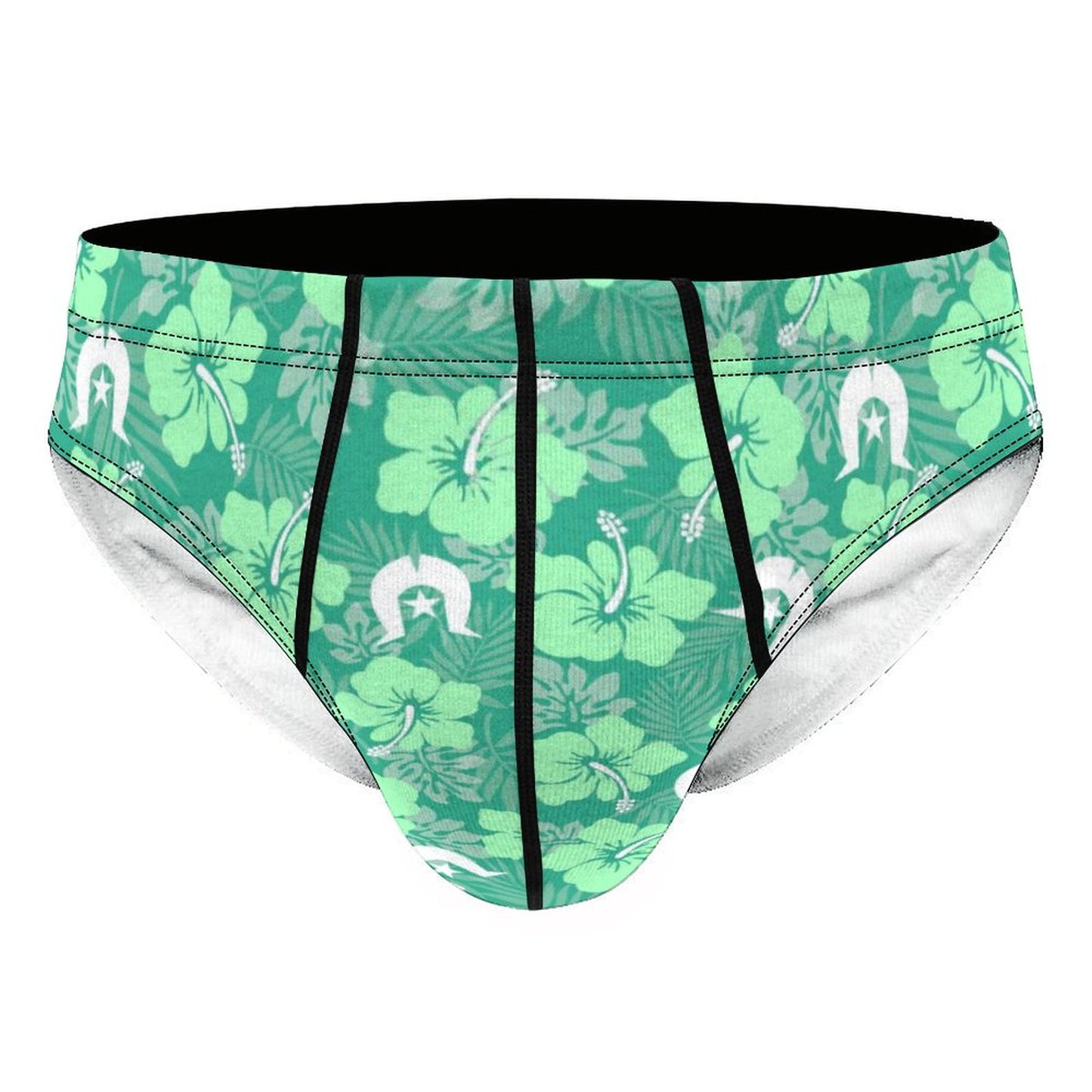 Hibiscus flowers with Dhari (Royal mint) on Milk Silk Men's Briefs