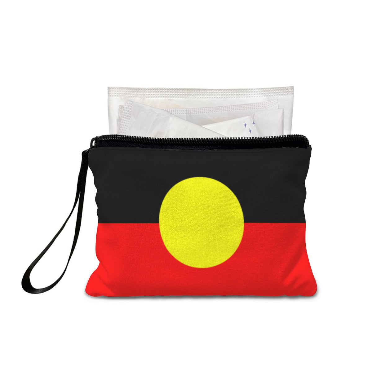 Aboriginal flag on Carry-All Pouch 7''x5''