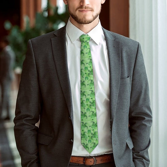 Green Turtle Pattern on Men's Formal Tie