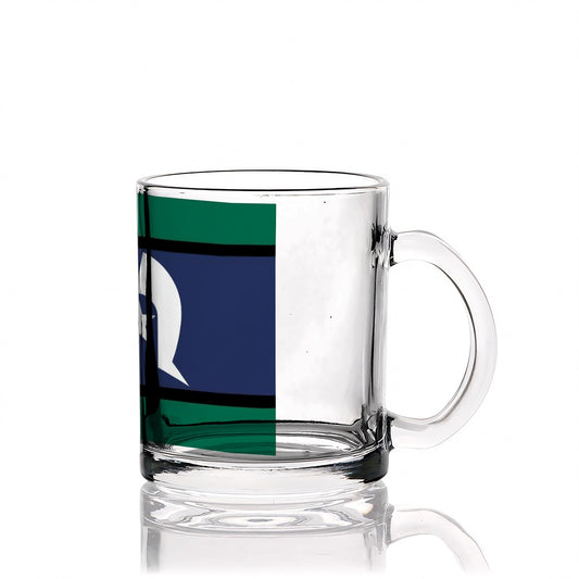 Torres Strait Flag on Glass Coffee Cups (12oz)