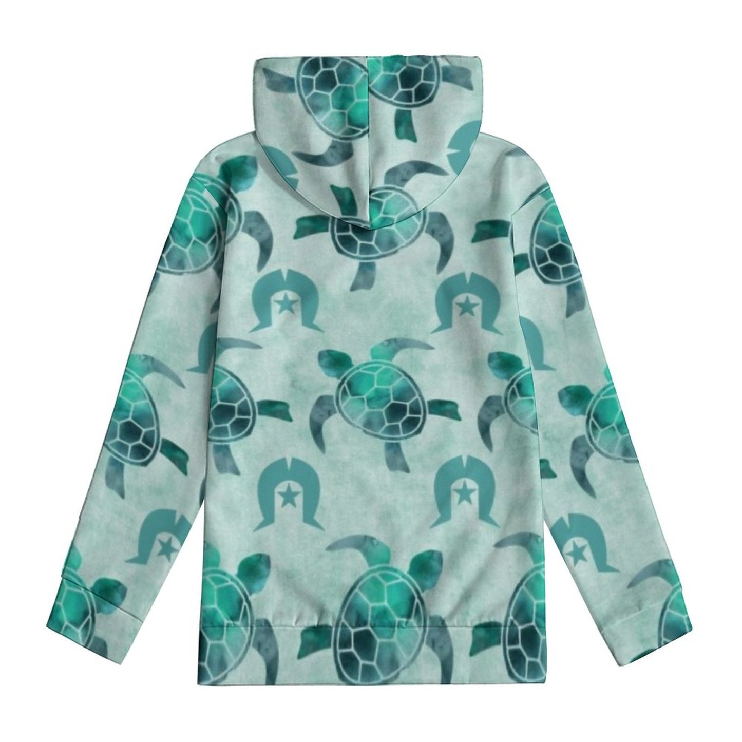 Aqua Turtle Pattern on Youth's Hoodie