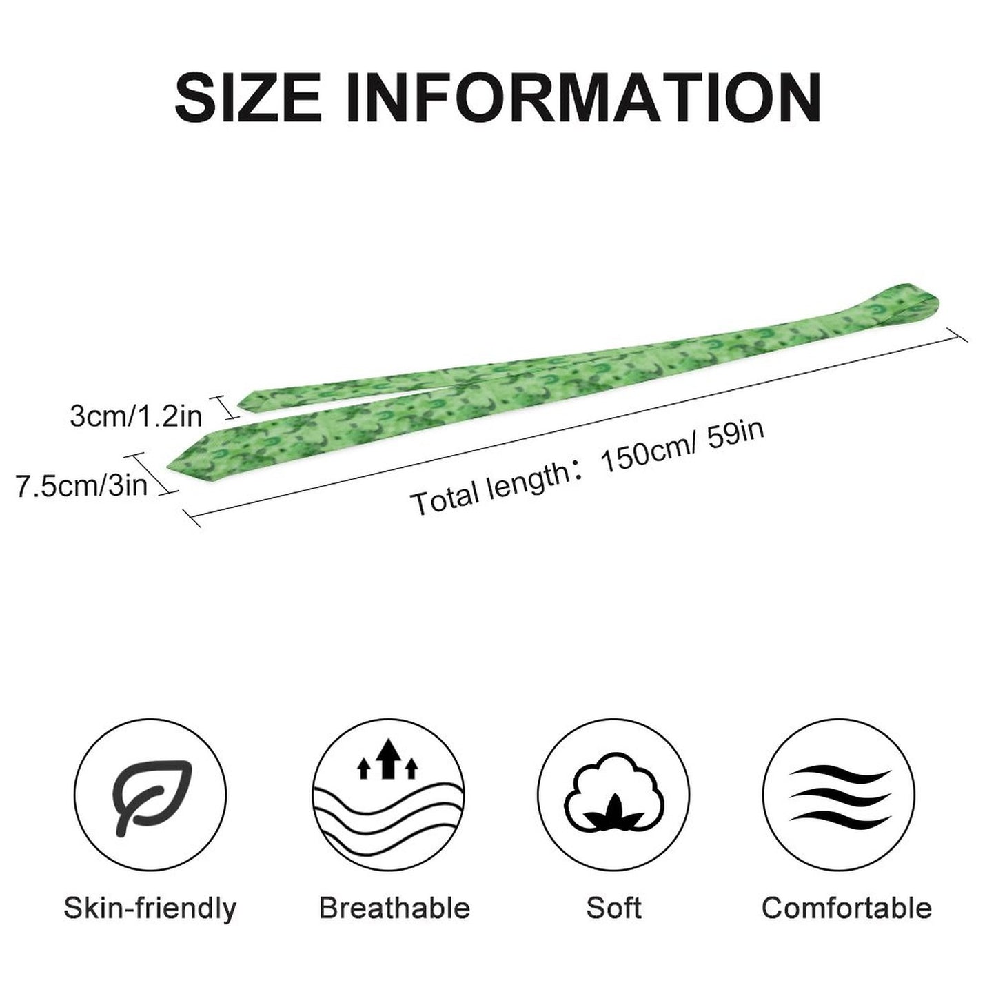 Green Turtle Pattern on Men's Formal Tie