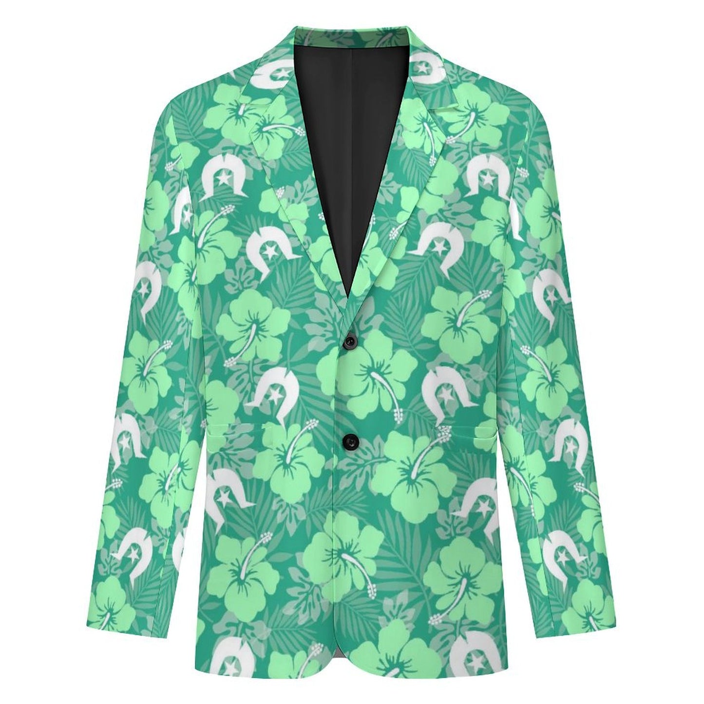 Hibiscus flowers with Dhari (Royal mint) on Men's Blazer