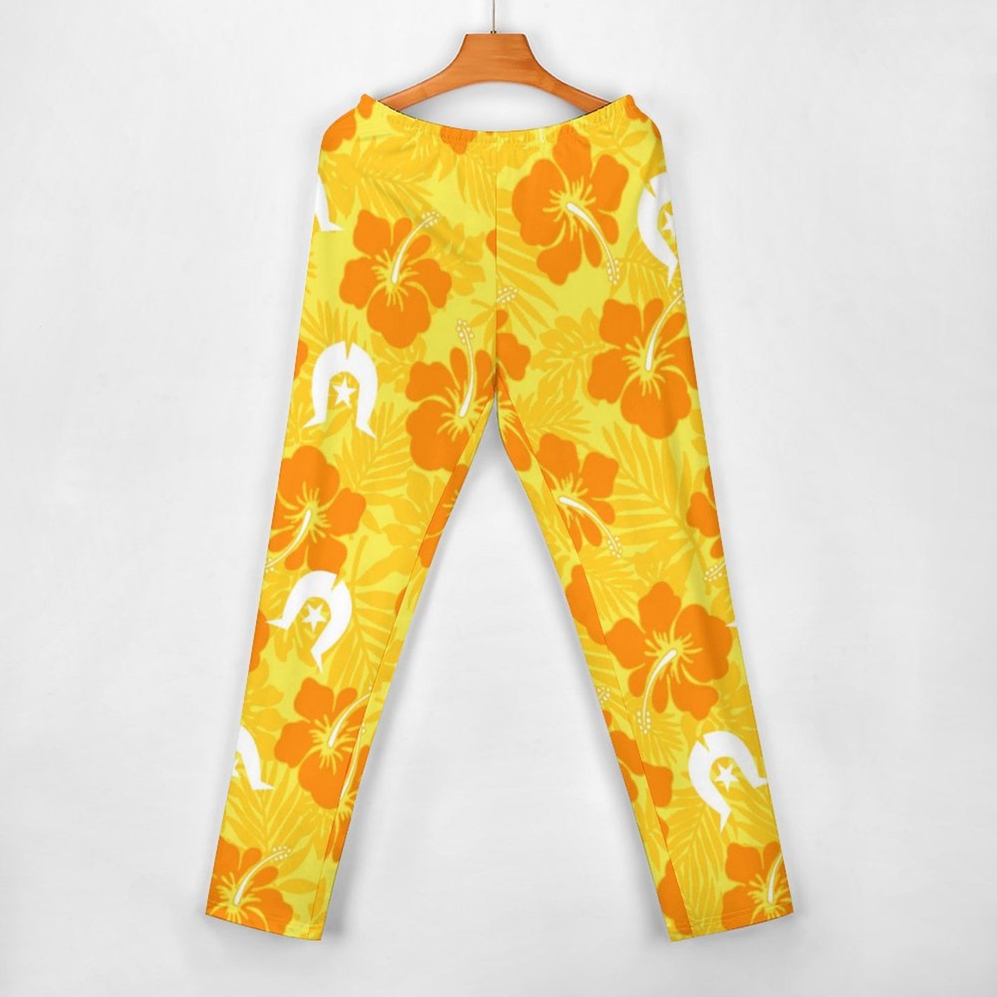 Hibiscus flowers with Dhari (Gold) on Diagonal Shoulder Two Piece Set