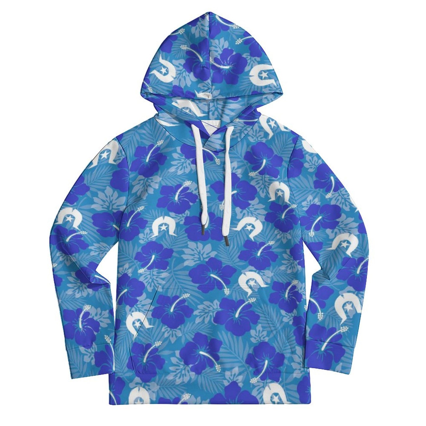 Hibiscus flowers with Dhari (Royal blue) on Youth's Hoodie
