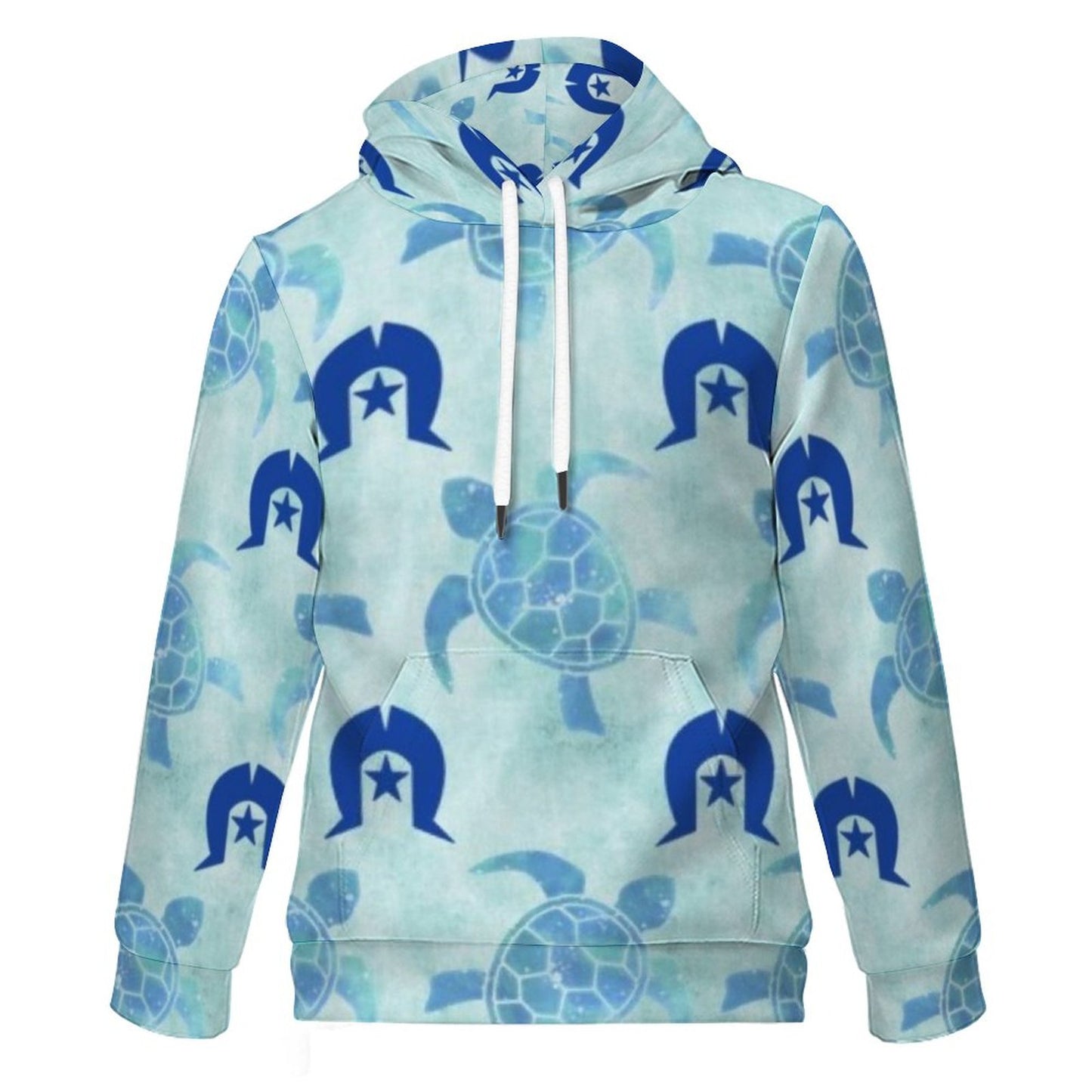 Blue Turtle Pattern on Children's Hoodie